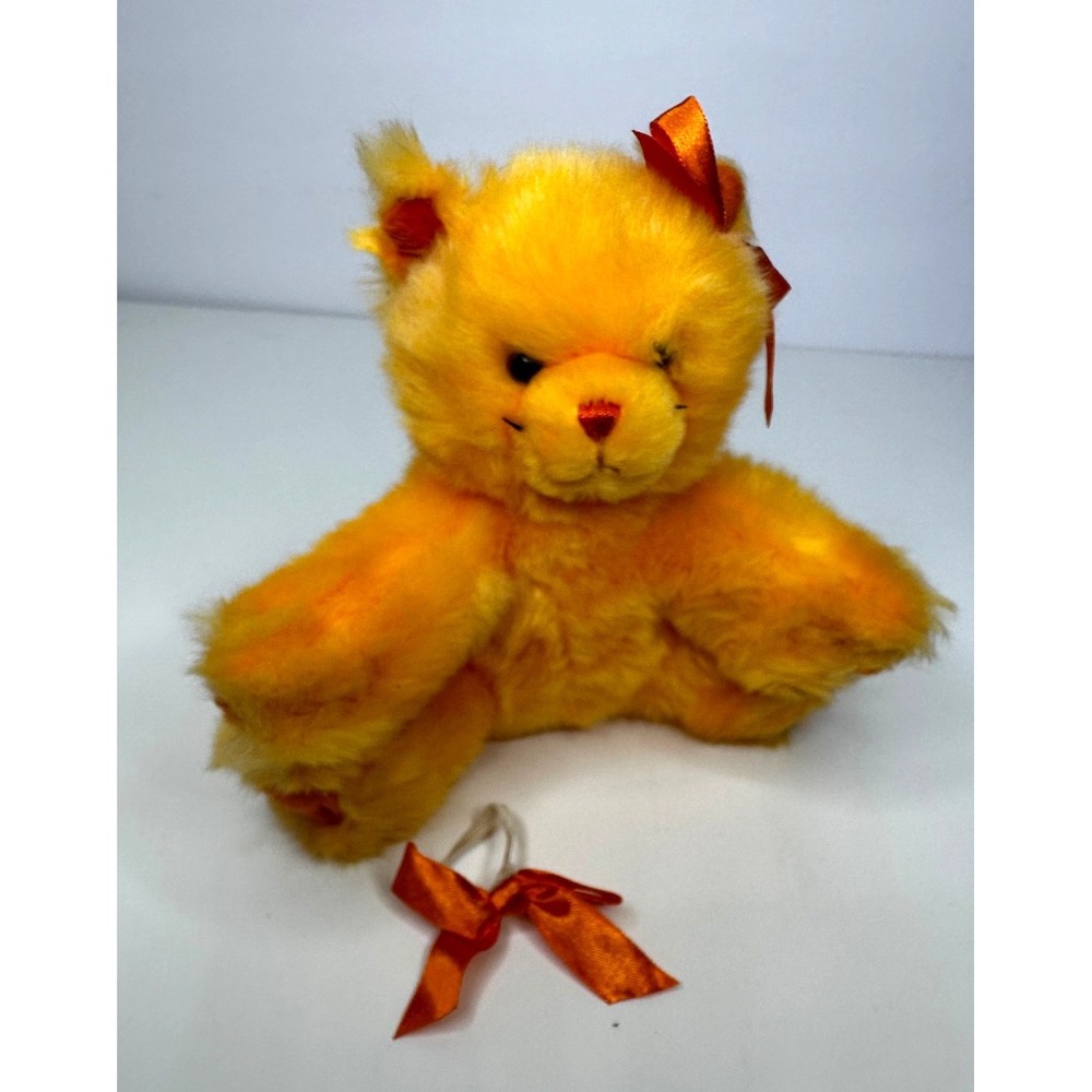 Build A Bear Bab Mini Cat Pumpkin Orange Kitty Halloween Plush Bows